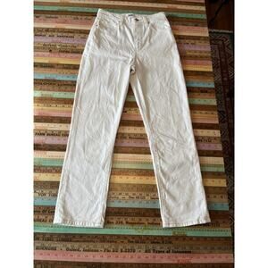 PAIGE White Straight Leg Jeans